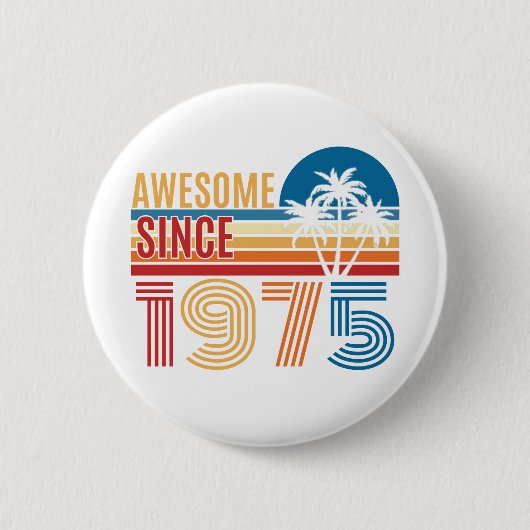 BADGE ROND 5 CM 50E ANNIVERSAIRE (Devant)