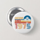 BADGE ROND 5 CM 50E ANNIVERSAIRE (Devant & derrière)