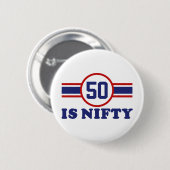 Badge Rond 5 Cm 50e anniversaire (Devant & derrière)