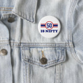 Badge Rond 5 Cm 50e anniversaire (En situation)