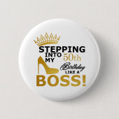 Badge Rond 5 Cm 50e Anniversaire (Devant)