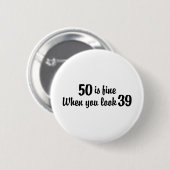 Badge Rond 5 Cm 50e anniversaire (Devant & derrière)