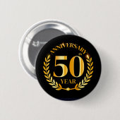 Badge Rond 5 Cm 50E Anniversaire (Devant & derrière)