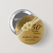 Badge Rond 5 Cm 50e anniversaire du Mariage d'or (Devant & derrière)