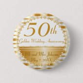 Badge Rond 5 Cm 50e anniversaire du Mariage d'or (Devant)