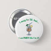 Badge Rond 5 Cm 50e anniversaire Gag cadeau (Devant & derrière)