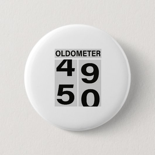 Badge Rond 5 Cm 50e anniversaire Oldomètre (Devant)