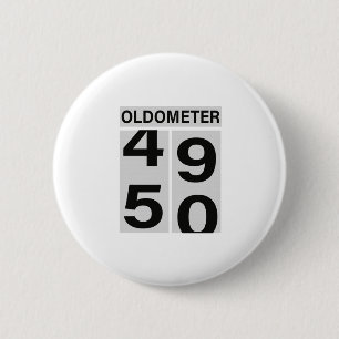 Badge Rond 5 Cm 50e anniversaire Oldomètre