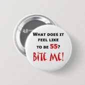 Badge Rond 5 Cm 55 mordez-moi ! (Devant & derrière)