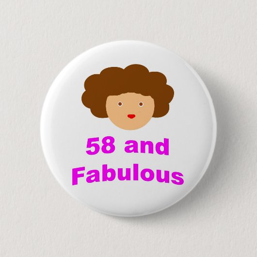 Badge Rond 5 Cm 58 et fabuleux ! (Devant)