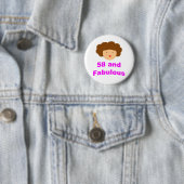 Badge Rond 5 Cm 58 et fabuleux ! (En situation)