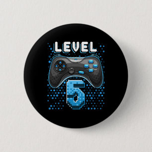 Badge Rond 5 Cm 5 Contrôleur de jeu vidéo 5Anniversaire Gamer Cade