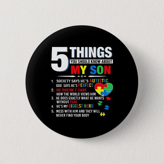 Badge Rond 5 Cm 5 Things You Should Know About (Devant)