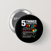 Badge Rond 5 Cm 5 Things You Should Know About (Devant & derrière)