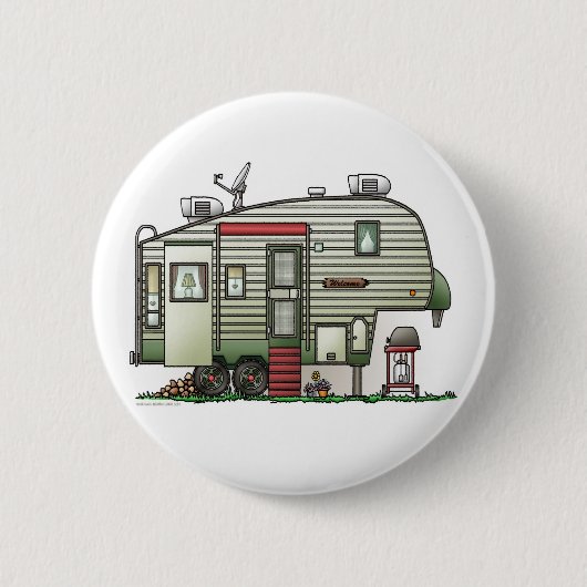 Badge Rond 5 Cm 5ème bouton de pointe de campeur de roue (Devant)