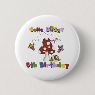 Badge Rond 5 Cm 5ème T-shirts et cadeaux d'anniversaire d'insecte