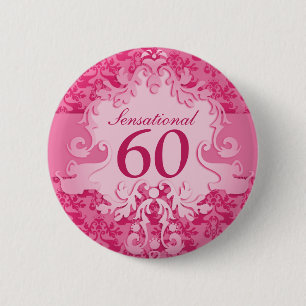 Badge Rond 5 Cm 60 boutons sensationnel/insigne de rose d'éléphant