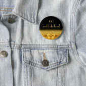Badge Rond 5 Cm 60 et fabuleux noir or élégant (En situation)