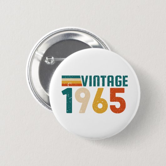 BADGE ROND 5 CM 60E ANNIVERSAIRE (Devant & derrière)