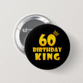 Badge Rond 5 Cm 60e anniversaire Cadeau pour 60 ans Anniversaire R (Devant & derrière)