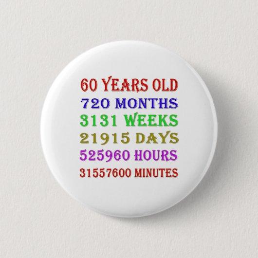 Badge Rond 5 Cm 60e anniversaire Jalons (Devant)