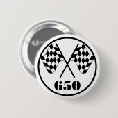 Badge Rond 5 Cm 650 drapeaux Checkered (Devant & derrière)