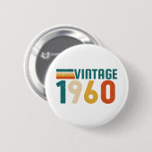 BADGE ROND 5 CM 65E ANNIVERSAIRE (Devant & derrière)