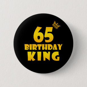 Badge Rond 5 Cm 65e jour de poison pour 65 ans d'alcool