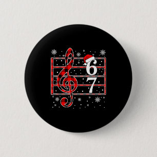 Badge Rond 5 Cm 67 Argot de musique mème Musicien Père Noël Profes