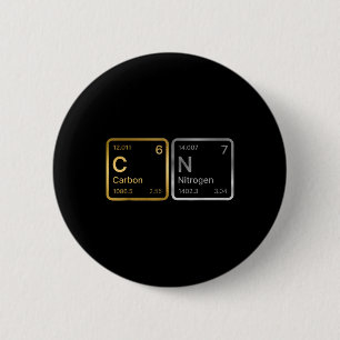 Badge Rond 5 Cm 67 Carbone Azote Science Chimie Tableau Périodique