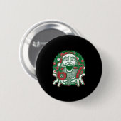 Badge Rond 5 Cm 67 Christmas Funny Six Seven Meme Brainrot Santa C (Devant & derrière)
