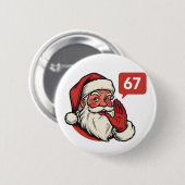 Badge Rond 5 Cm 67 Christmas Merry Six Seven Brainrot Santa Claus (Devant & derrière)