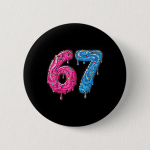 Badge Rond 5 Cm 67 Costume Six Seven Mème Numéro 6 7 Sur Il Jeunes