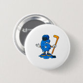 Badge Rond 5 Cm 67 Drip Ice Cream Hockey Player  (Devant & derrière)