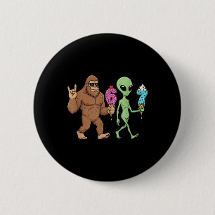 Badge Rond 5 Cm 67 Drip Mème Drôle Six Sept Bigfoot Alien Sasquat