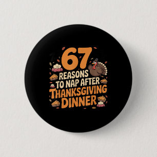 Badge Rond 5 Cm 67 drôles de Six Sept Gen Alpha Meme Dinde Action