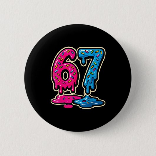 Badge Rond 5 Cm 67 Glace Meme Six Sept (Devant)
