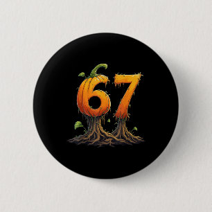Badge Rond 5 Cm 67 Halloween Brainrot Meme 6 7 Nombres Six Sept P