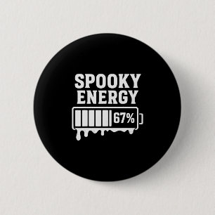 Badge Rond 5 Cm 67 Halloween Énergie Effrayante Brainrot Meme Six