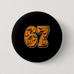 Badge Rond 5 Cm 67 Halloween Six Seven Brainrot Mème Garçons Enfan