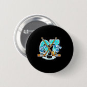 Badge Rond 5 Cm 67 Ice Cream Drip Hockey Gen Alpha Slang Six Seven (Devant & derrière)