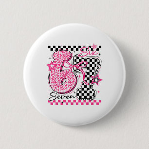 Badge Rond 5 Cm 67 Léopard à carreaux drôle Six Sept Mème 6-7 Tass