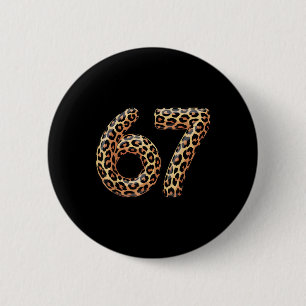 Badge Rond 5 Cm 67 Léopard Mème Drôle Six Sept Argot Gen Alpha Ch