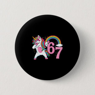 Badge Rond 5 Cm 67 Licorne Dabbing Pour Filles Six Sept Mème Enfan
