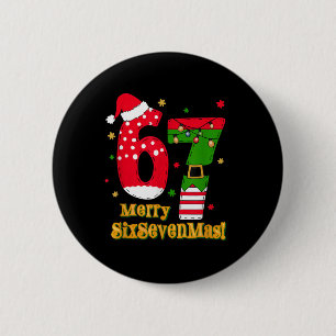 Badge Rond 5 Cm 67 Mas Meme Canne de Bonbon Six Sept Enfants Homme