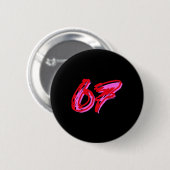 Badge Rond 5 Cm 67 Mème  (Devant & derrière)