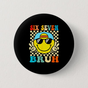 Badge Rond 5 Cm 67 Meme Gen Alpha Argot 6 7 Six Sept Bruh Drôle B