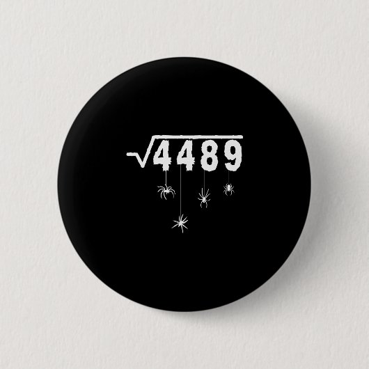 Badge Rond 5 Cm 67 Meme Prof de Maths 6 7 Halloween Araignées Carr (Devant)