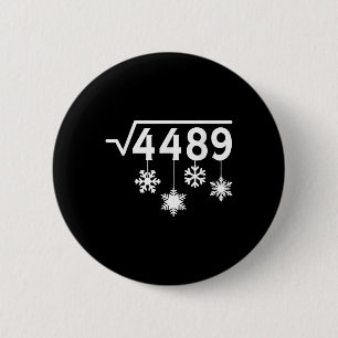 Badge Rond 5 Cm 67 Meme Prof de maths Noël Flocons Carré R