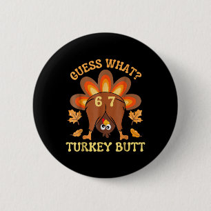 Badge Rond 5 Cm 67 Meme Six Seven Drôle de Thanksgiving Devinez qu